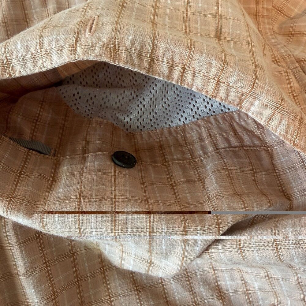 Patagonia Island Hopper Vented Long Sleeve Brown Plaid Fishing Shirt Size XL - Picture 6 of 13